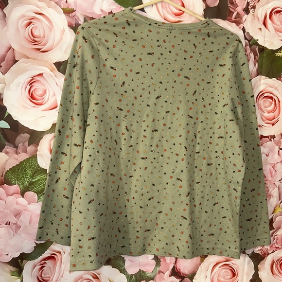 Size 1X Croft & Barrow leaf print top - Picture 9 of 10